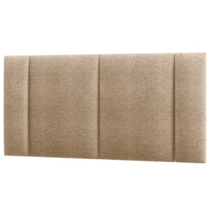Cabeceira Modulada Casal 140 cm Com Led Boucle Bege Milani Store
