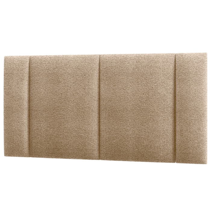 Cabeceira Modulada Casal 140 cm Com Led Boucle Bege Milani Store