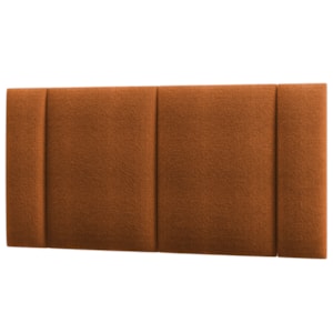 Cabeceira Modulada Casal 140 cm Com Led Boucle Terracota Milani Store