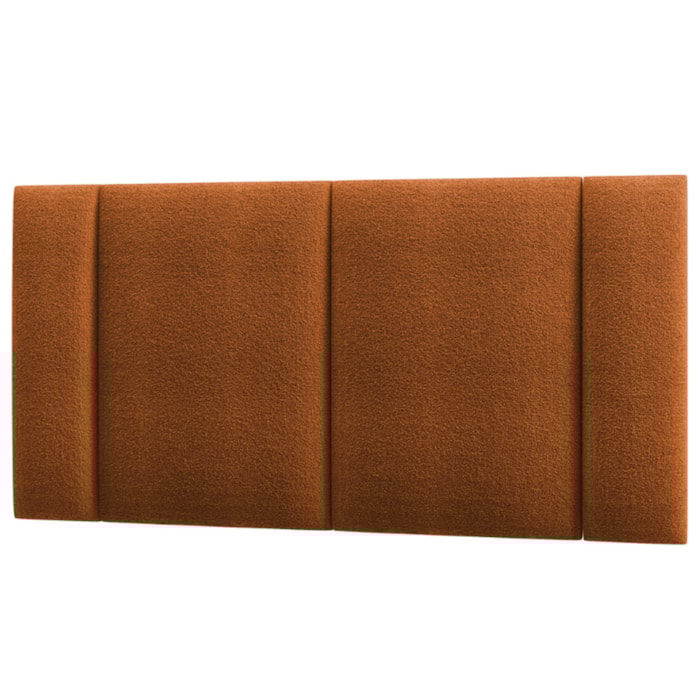 Cabeceira Modulada Casal 140 cm Com Led Boucle Terracota Milani Store