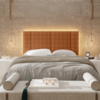 Cabeceira Modulada Casal 140 cm Com Led Boucle Terracota Milani Store