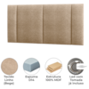 Cabeceira Modulada Casal 140 cm Com Led Linho Bege Milani Store