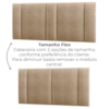 Cabeceira Modulada Casal Queen 160 cm Com Led Boucle Bege VConcept