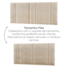 Cabeceira Modulada Casal Queen 160 cm Com Led Linho Bege VConcept