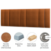 Cabeceira Modulada King 200 cm Com Led Boucle Cinza Milani Store