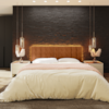 Cabeceira Modulada King 200 cm Com Led Boucle Cinza Milani Store