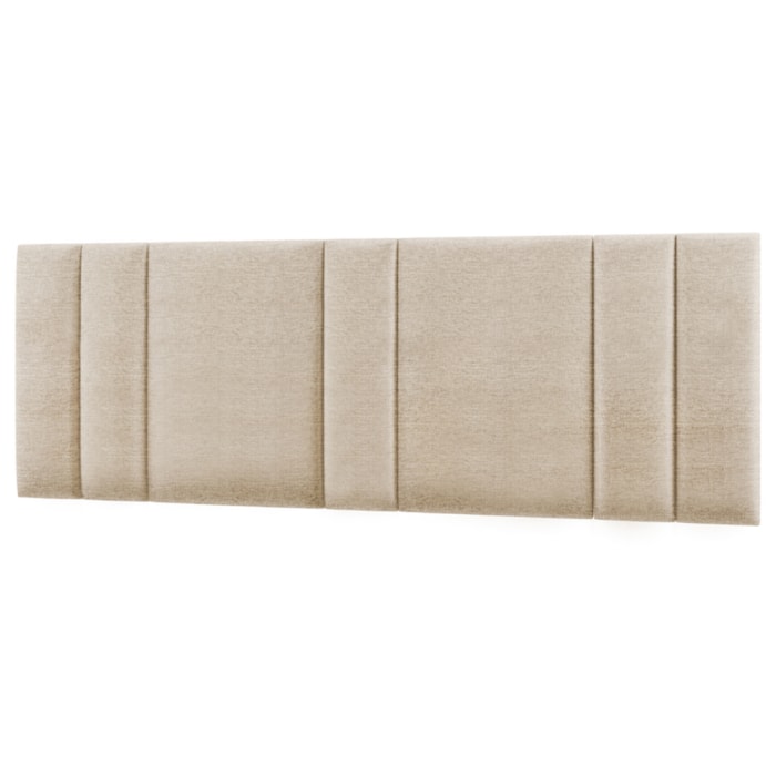 Cabeceira Modulada King 200 cm Com Led Linho Bege Milani Store