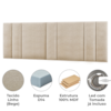 Cabeceira Modulada King 200 cm Com Led Linho Bege Milani Store