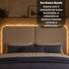Cabeceira Modulada King 200 cm Organica Com LED Linho Bege VCONCEPT