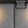 Cabeceira Modulada King 200 cm Organica Com LED Linho Cinza VCONCEPT