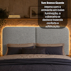 Cabeceira Modulada King 200 cm Organica Com LED Linho Cinza VCONCEPT