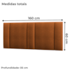 Cabeceira Modulada Queen 160 cm Com Led Boucle Terracota Milani Store