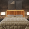 Cabeceira Modulada Queen 160 cm Com Led Boucle Terracota Milani Store