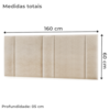 Cabeceira Modulada Queen 160 cm Com Led Linho Bege Milani Store