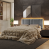 Cabeceira Modulada Queen 160 cm Com Led Linho Cinza Milani Store