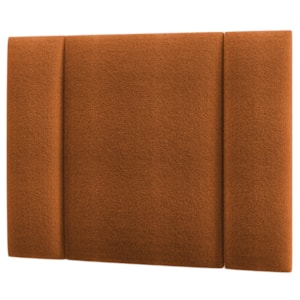 Cabeceira Modulada Solteiro 90 cm Com Led Boucle Terracota Milani Store