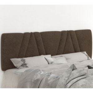 Cabeceira Painel Mille 140cm Suede Am Marrom Cabeceira Painel Mille 140cm Suede Am Marrom