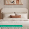 Cabeceira Painel Suspenso Casal 140 cm Alana Organica Boucle Bege Artte