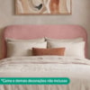 Cabeceira Painel Suspenso Casal 140 cm Alana Organica Boucle Rosa Artte