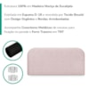 Cabeceira Painel Suspenso Casal 140 cm Alana Organica Boucle Rose Artte