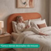 Cabeceira Painel Suspenso Casal 140 cm Alana Organica Boucle Terracota Artte