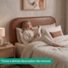 Cabeceira Painel Suspenso Casal 140 cm Alana Organica Corino Avela Camel Artte