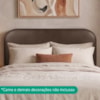 Cabeceira Painel Suspenso Casal 140 cm Alana Organica Corino Canela Artte