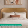 Cabeceira Painel Suspenso Casal 140 cm Alana Organica Corino Whiskey Artte