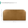 Cabeceira Painel Suspenso Casal 140 cm Alana Organica Corino Whiskey Artte