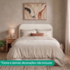 Cabeceira Painel Suspenso Casal 140 cm Alana Organica Linho Cru Artte