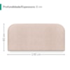 Cabeceira Painel Suspenso Casal 140 cm Alana Organica Linho Rose Artte