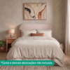 Cabeceira Painel Suspenso Casal 140 cm Alana Organica Linho Rose Artte