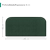 Cabeceira Painel Suspenso Casal 140 cm Alana Organica Linho Verde Musgo Artte
