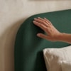 Cabeceira Painel Suspenso Casal 140 cm Alana Organica Linho Verde Musgo Artte
