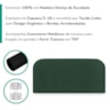 Cabeceira Painel Suspenso Casal 140 cm Alana Organica Linho Verde Musgo Artte