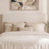 Cabeceira Painel Suspenso Casal 140 cm Luna Retangular Boucle Bege Artte
