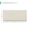 Cabeceira Painel Suspenso Casal 140 cm Luna Retangular Boucle Bege Artte