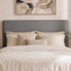 Cabeceira Painel Suspenso Casal 140 cm Luna Retangular Boucle Cinza Artte