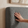 Cabeceira Painel Suspenso Casal 140 cm Luna Retangular Boucle Cinza Artte