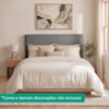Cabeceira Painel Suspenso Casal 140 cm Luna Retangular Boucle Cinza Artte