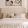 Cabeceira Painel Suspenso Casal 140 cm Luna Retangular Boucle Creme Artte