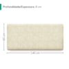 Cabeceira Painel Suspenso Casal 140 cm Luna Retangular Boucle Creme Artte