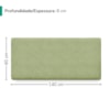 Cabeceira Painel Suspenso Casal 140 cm Luna Retangular Boucle Oliva Artte