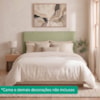 Cabeceira Painel Suspenso Casal 140 cm Luna Retangular Boucle Oliva Artte