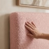 Cabeceira Painel Suspenso Casal 140 cm Luna Retangular Boucle Rosa Artte