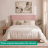 Cabeceira Painel Suspenso Casal 140 cm Luna Retangular Boucle Rosa Artte