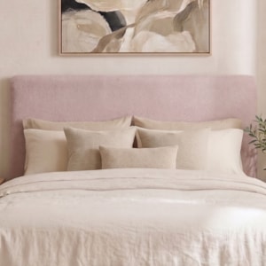 Cabeceira Painel Suspenso Casal 140 cm Luna Retangular Boucle Rose Artte