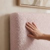 Cabeceira Painel Suspenso Casal 140 cm Luna Retangular Boucle Rose Artte
