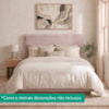 Cabeceira Painel Suspenso Casal 140 cm Luna Retangular Boucle Rose Artte