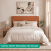 Cabeceira Painel Suspenso Casal 140 cm Luna Retangular Boucle Terracota Artte